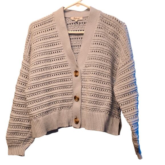 Madewell Periwinkle Tanfield Loose Knit Cardigan - Women's Sweater - Picture 1 of 6